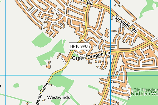 HP10 9PU map - OS VectorMap District (Ordnance Survey)