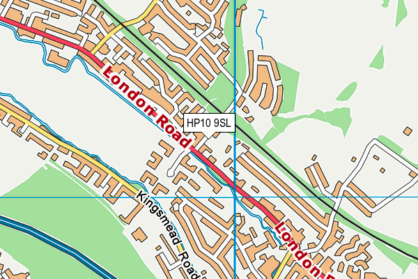 HP10 9SL map - OS VectorMap District (Ordnance Survey)