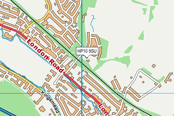 HP10 9SU map - OS VectorMap District (Ordnance Survey)