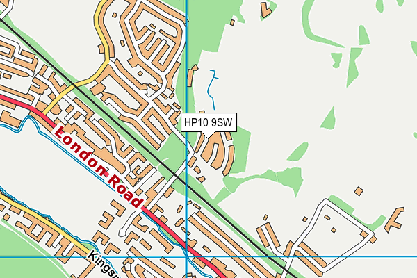 HP10 9SW map - OS VectorMap District (Ordnance Survey)