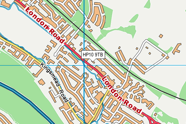 HP10 9TB map - OS VectorMap District (Ordnance Survey)
