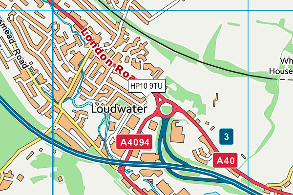 HP10 9TU map - OS VectorMap District (Ordnance Survey)