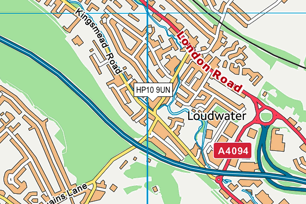 HP10 9UN map - OS VectorMap District (Ordnance Survey)