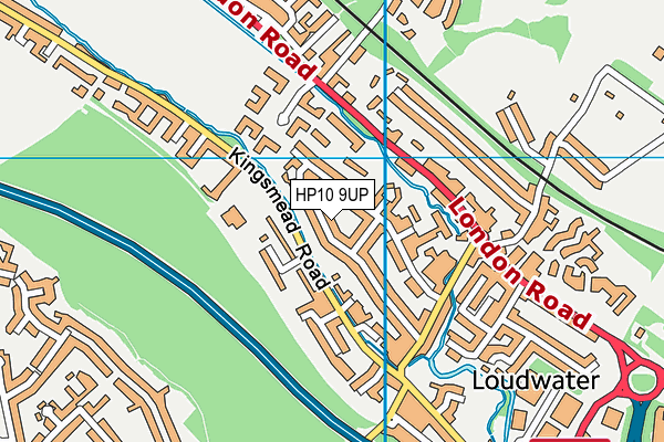 HP10 9UP map - OS VectorMap District (Ordnance Survey)