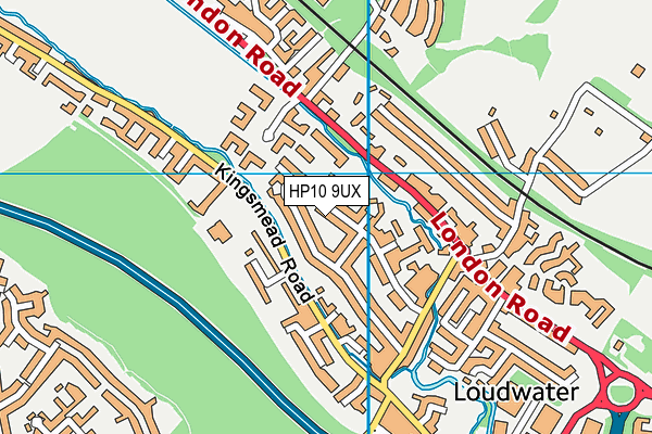 HP10 9UX map - OS VectorMap District (Ordnance Survey)