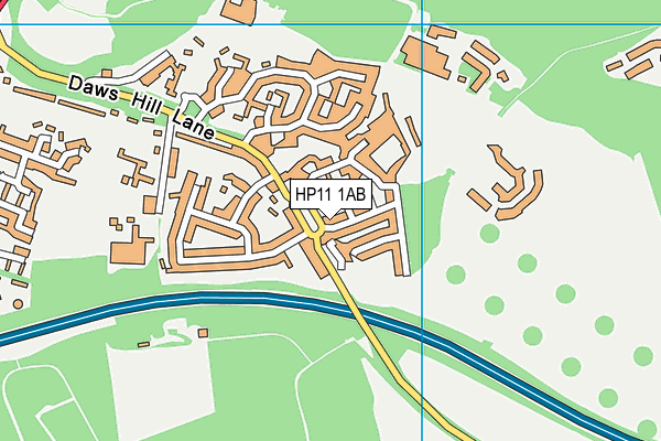 HP11 1AB map - OS VectorMap District (Ordnance Survey)