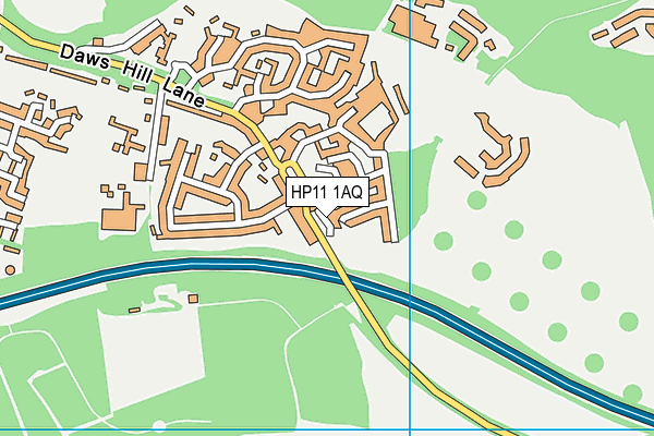 HP11 1AQ map - OS VectorMap District (Ordnance Survey)