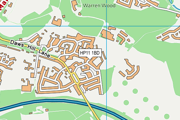 HP11 1BD map - OS VectorMap District (Ordnance Survey)