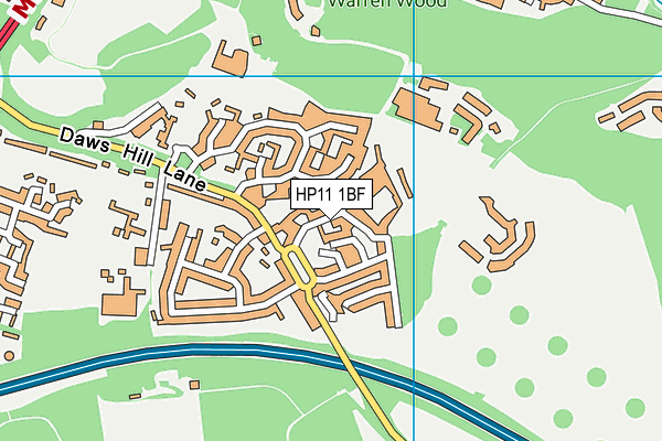 HP11 1BF map - OS VectorMap District (Ordnance Survey)