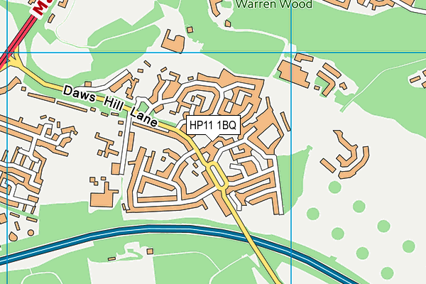 HP11 1BQ map - OS VectorMap District (Ordnance Survey)