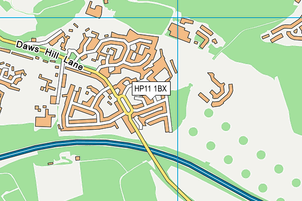 HP11 1BX map - OS VectorMap District (Ordnance Survey)