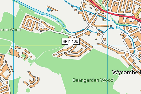 HP11 1DU map - OS VectorMap District (Ordnance Survey)
