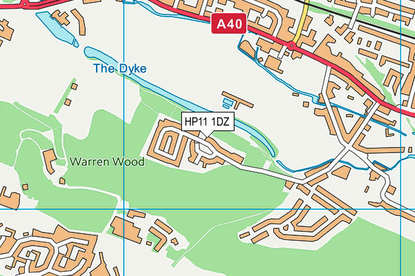 Wycombe Rye Lido map (HP11 1DZ) - OS VectorMap District (Ordnance Survey)