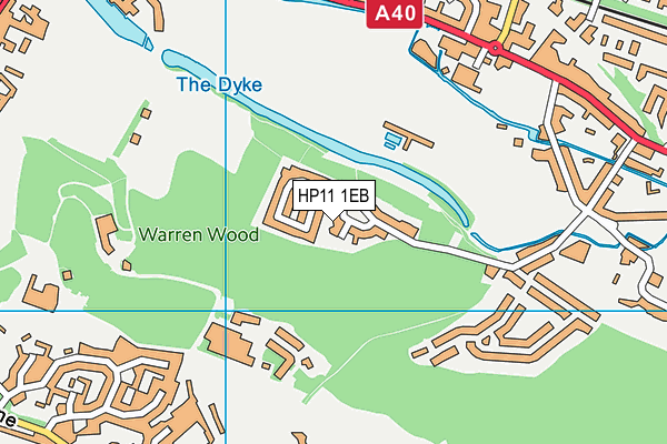 HP11 1EB map - OS VectorMap District (Ordnance Survey)
