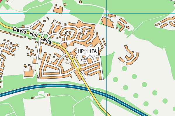 HP11 1FA map - OS VectorMap District (Ordnance Survey)