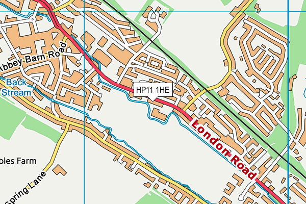 Kingsmead Recreation Ground map (HP11 1HE) - OS VectorMap District (Ordnance Survey)