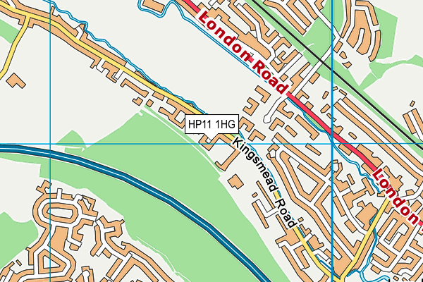 HP11 1HG map - OS VectorMap District (Ordnance Survey)