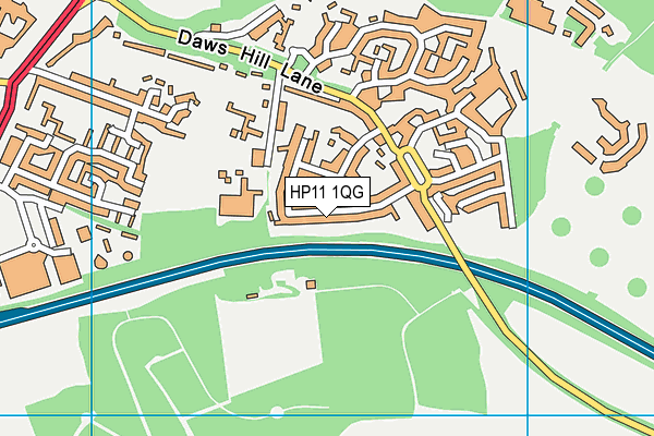 HP11 1QG map - OS VectorMap District (Ordnance Survey)