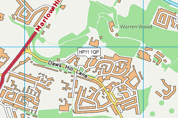 HP11 1QP map - OS VectorMap District (Ordnance Survey)