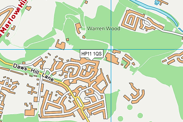 HP11 1QS map - OS VectorMap District (Ordnance Survey)