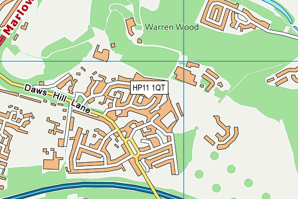HP11 1QT map - OS VectorMap District (Ordnance Survey)