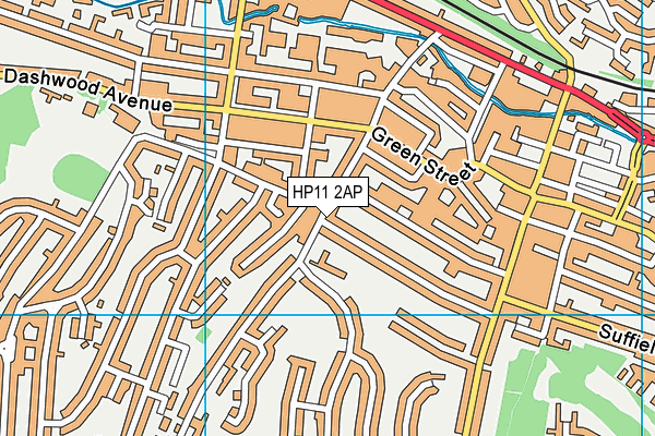 HP11 2AP map - OS VectorMap District (Ordnance Survey)