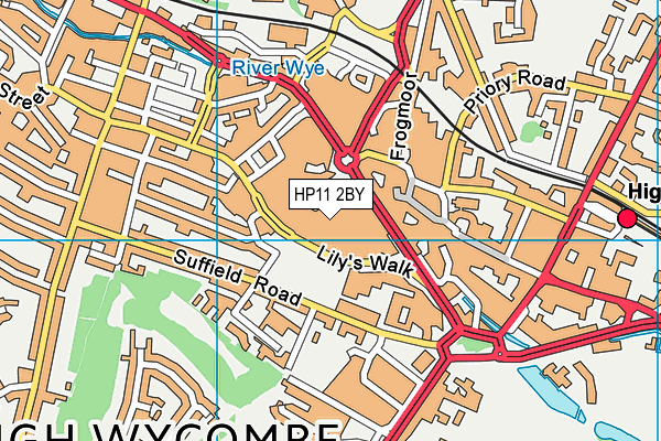 Anytime Fitness (High Wycombe) map (HP11 2BY) - OS VectorMap District (Ordnance Survey)