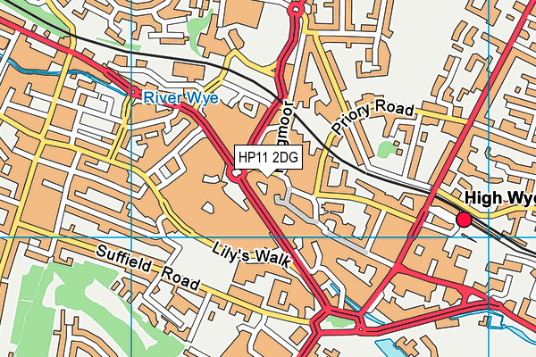 HP11 2DG map - OS VectorMap District (Ordnance Survey)