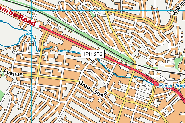 HP11 2FG map - OS VectorMap District (Ordnance Survey)