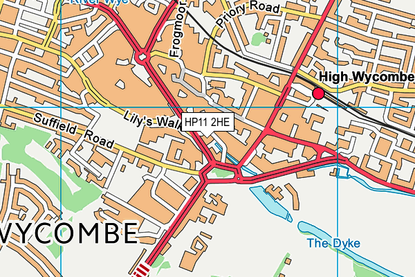 HP11 2HE map - OS VectorMap District (Ordnance Survey)