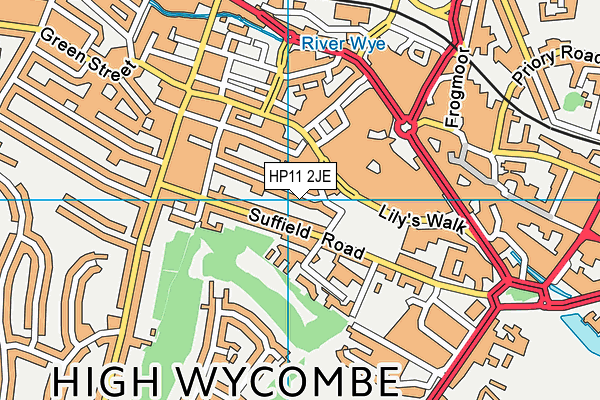 HP11 2JE map - OS VectorMap District (Ordnance Survey)