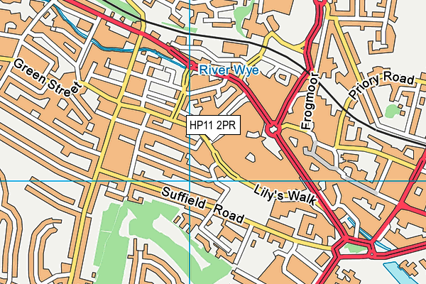 HP11 2PR map - OS VectorMap District (Ordnance Survey)