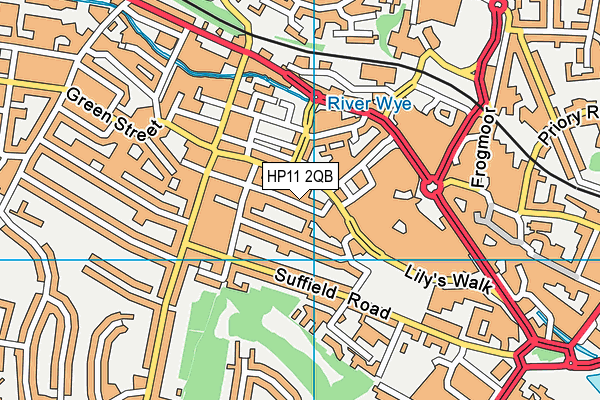 HP11 2QB map - OS VectorMap District (Ordnance Survey)