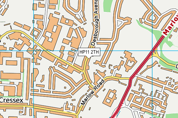 HP11 2TH map - OS VectorMap District (Ordnance Survey)