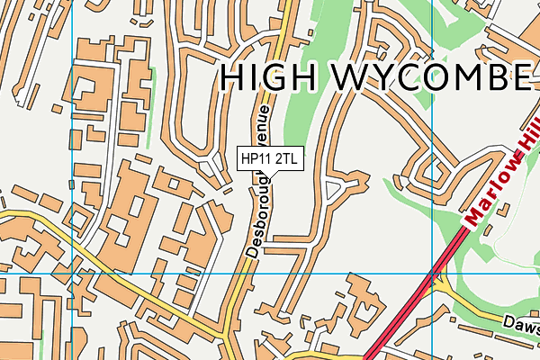 HP11 2TL map - OS VectorMap District (Ordnance Survey)