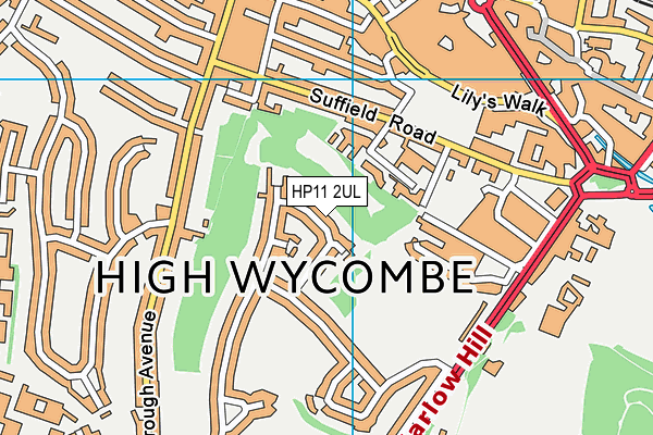 Map of WYCOMBE SUPER STORE LTD at district scale