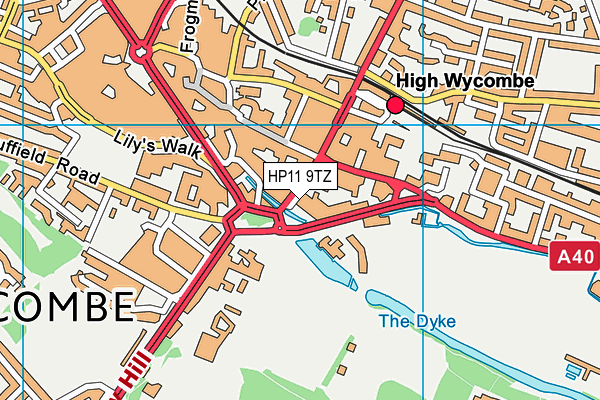 HP11 9TZ map - OS VectorMap District (Ordnance Survey)