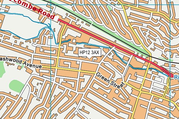 HP12 3AX map - OS VectorMap District (Ordnance Survey)