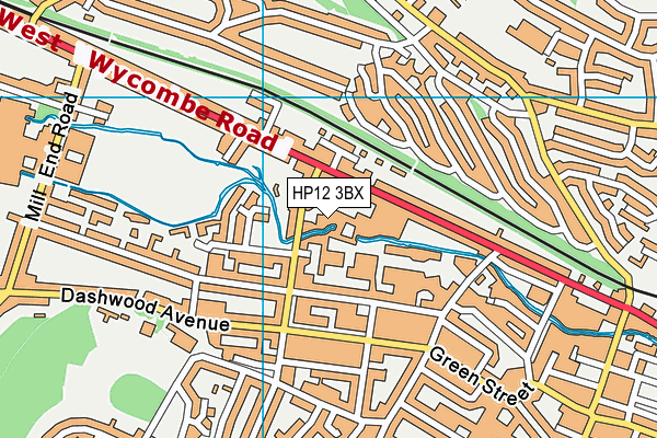 HP12 3BX map - OS VectorMap District (Ordnance Survey)