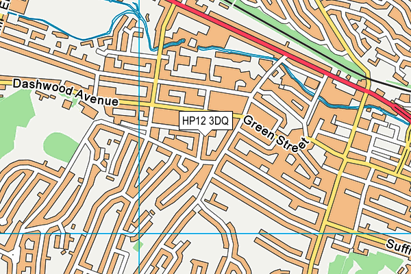 HP12 3DQ map - OS VectorMap District (Ordnance Survey)
