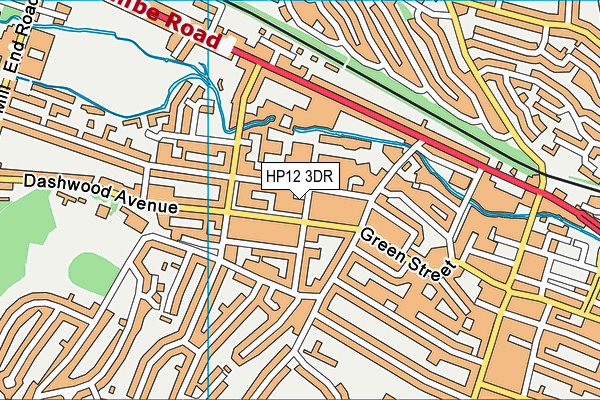 HP12 3DR map - OS VectorMap District (Ordnance Survey)