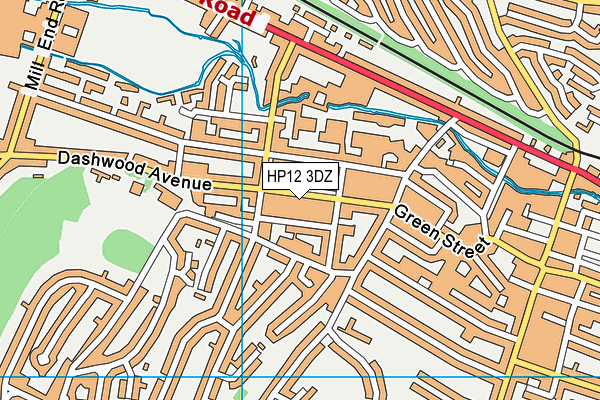 HP12 3DZ map - OS VectorMap District (Ordnance Survey)