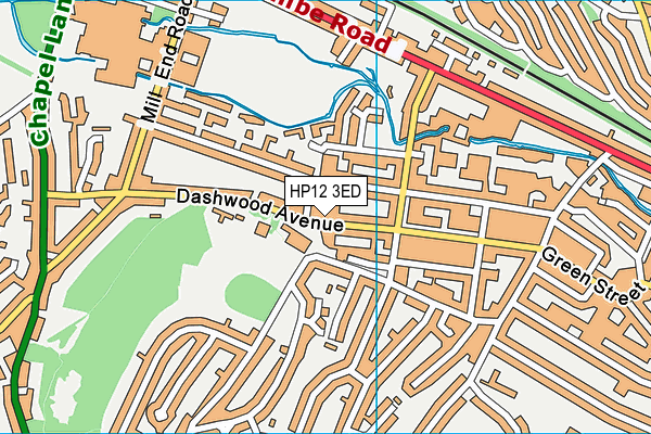 HP12 3ED map - OS VectorMap District (Ordnance Survey)