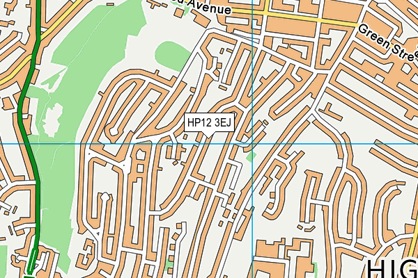 HP12 3EJ map - OS VectorMap District (Ordnance Survey)