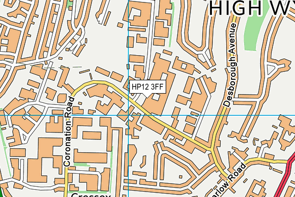 HP12 3FF map - OS VectorMap District (Ordnance Survey)