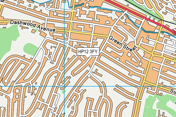 HP12 3FY map - OS VectorMap District (Ordnance Survey)