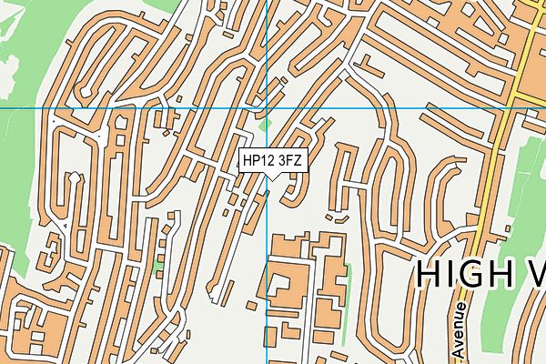 HP12 3FZ map - OS VectorMap District (Ordnance Survey)