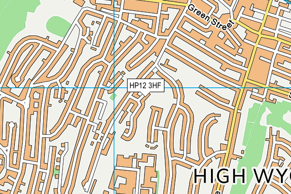 HP12 3HF map - OS VectorMap District (Ordnance Survey)