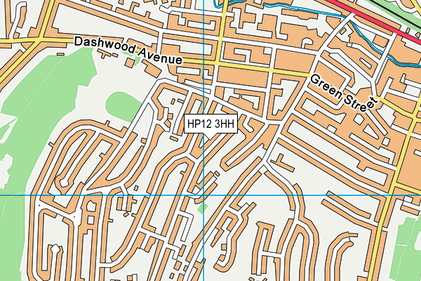 HP12 3HH map - OS VectorMap District (Ordnance Survey)