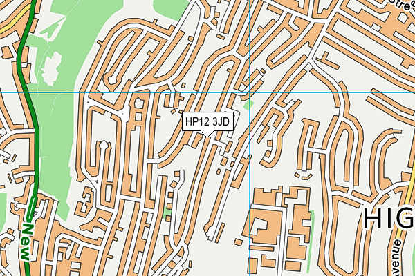 HP12 3JD map - OS VectorMap District (Ordnance Survey)